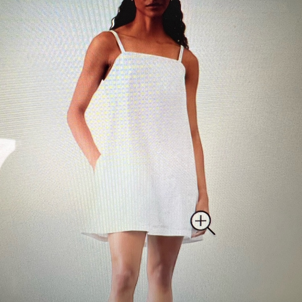 NWT Athleta patadise cami Elegant White Sleeveless Dress size L